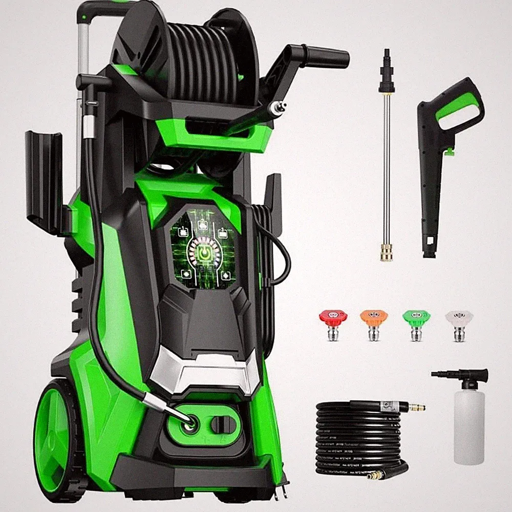 Electric High Pressure Washer 3800PSI 2.8GPM with Hose Reel and Touch Screen NEW