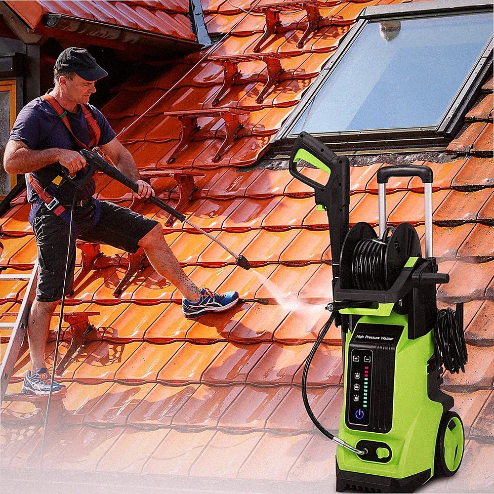 Electric High Pressure Washer 3800PSI Max 2.8 GPM w/Spray Gun for Clean Cars