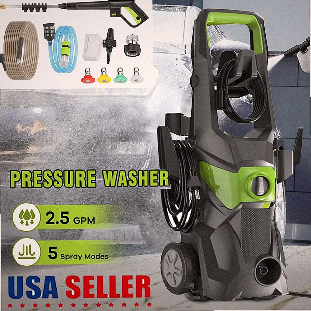 Electric High Pressure Washer 5000PSI 2.5GPM Power Washer With Hose Reel Portabl