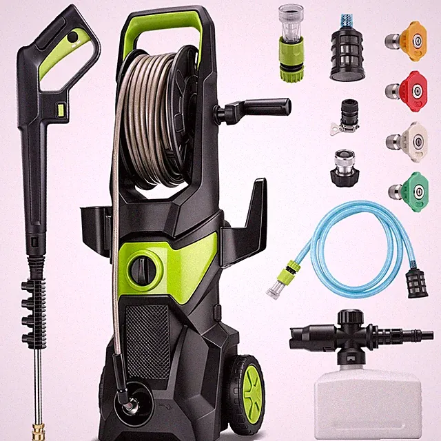 Electric High Pressure Washer 5000PSI 3.2GPM w/ 4 Nozzles for Home Cars Fences
