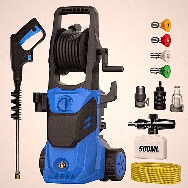 Electric High Pressure Washer Cleaning Machine with 4 Nozzles 5000PSI 1500W 110V