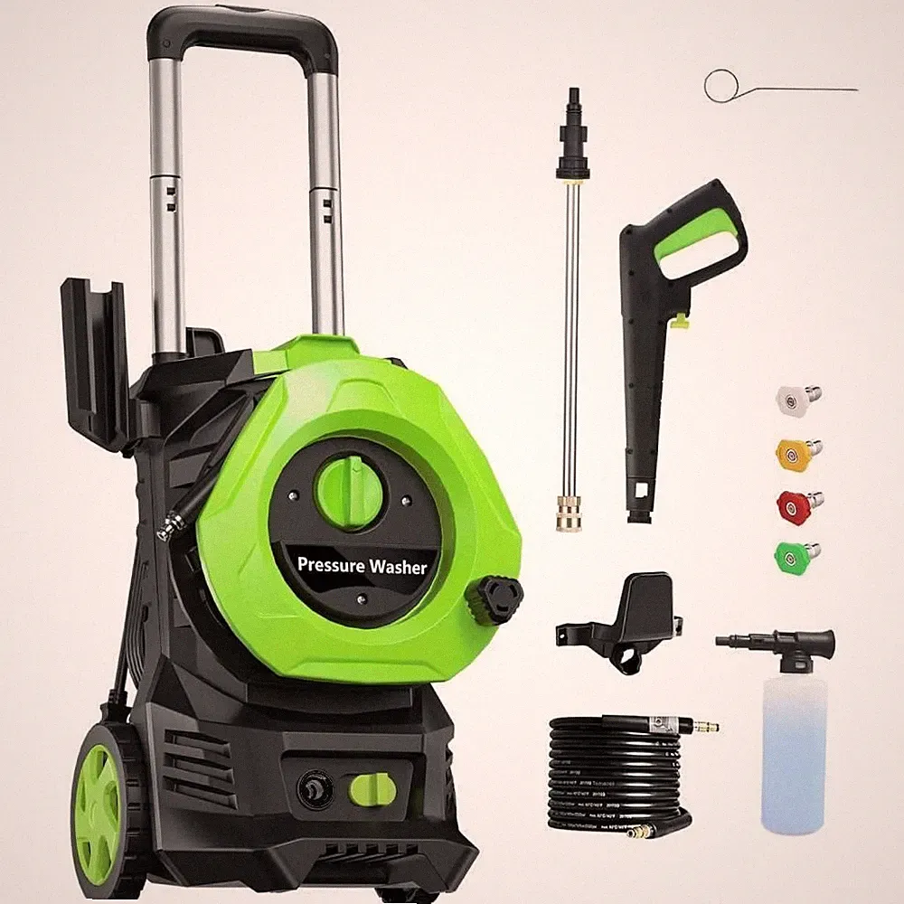 Electric High Pressure Washer Garage Patio Floor Silt Water Jet Cleaner 3800PSI