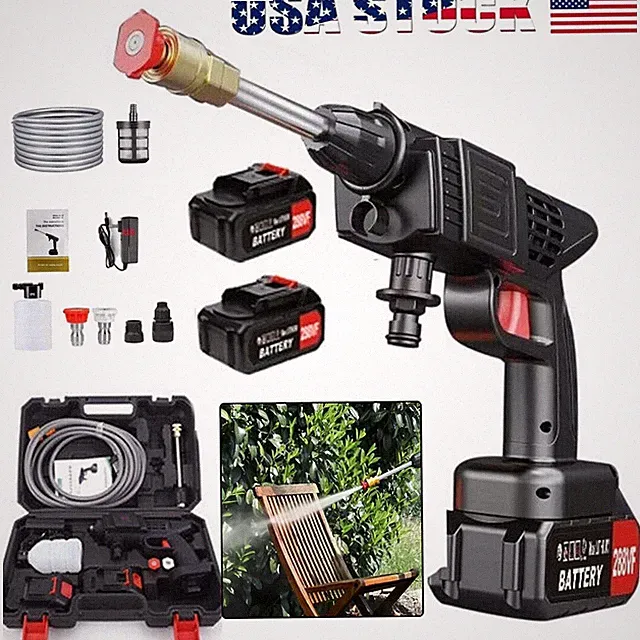 Electric High Pressure Water Spray Car Gun Portable Cordless Washer Cleaner Yard