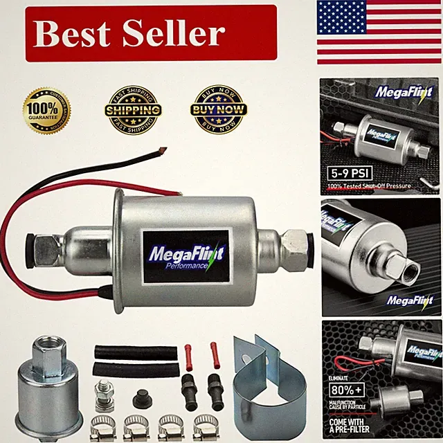 Electric Inline Fuel Pump Low Pressure for Carburetor Universal 5-9 psi 12 volt