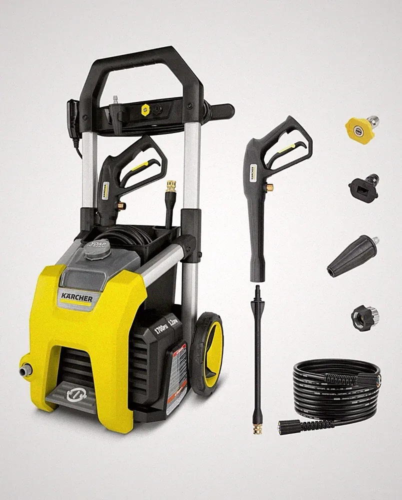 Electric Karcher Pressure Washer K1700 Max 1700 PSI 3 Spray Nozzles Detergent
