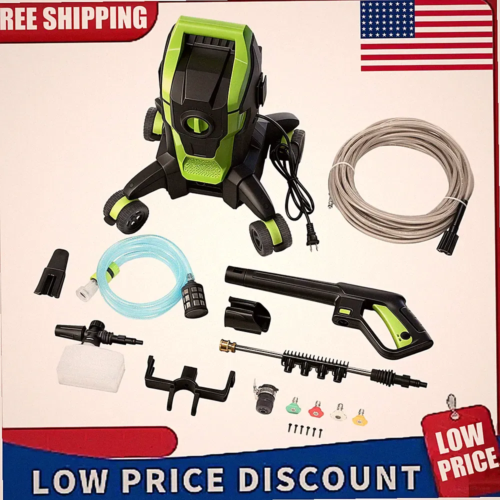 Electric Power Washer 2500 PSI Max 3.0 GPM Pressure Washer with 52FT Hose,nozzle