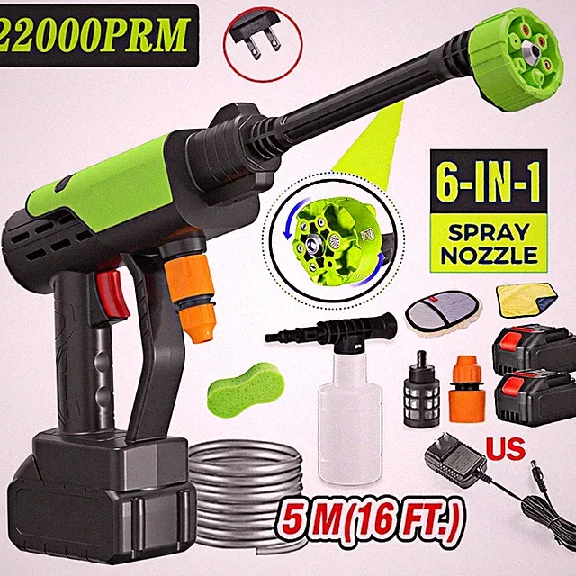Electric Power Washer High Pressure Water Gun 750 PSI, Suitable for Car, Home