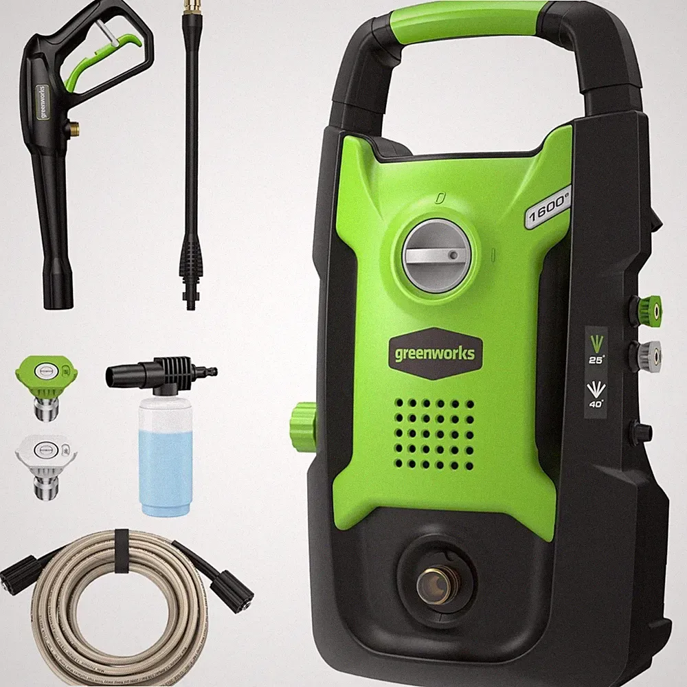 Electric Pressure Washer 1600 PSI 1.2 GPM for Cars Outdoor Deck Windows