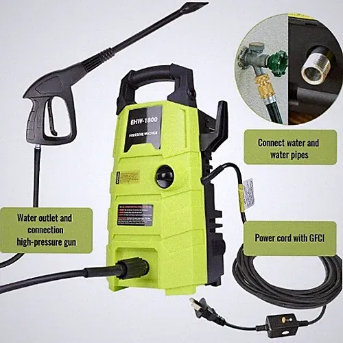 Electric Pressure Washer 1800PSI 1.6GPM Power Washer w/20FT Hose 35FT Power Cord