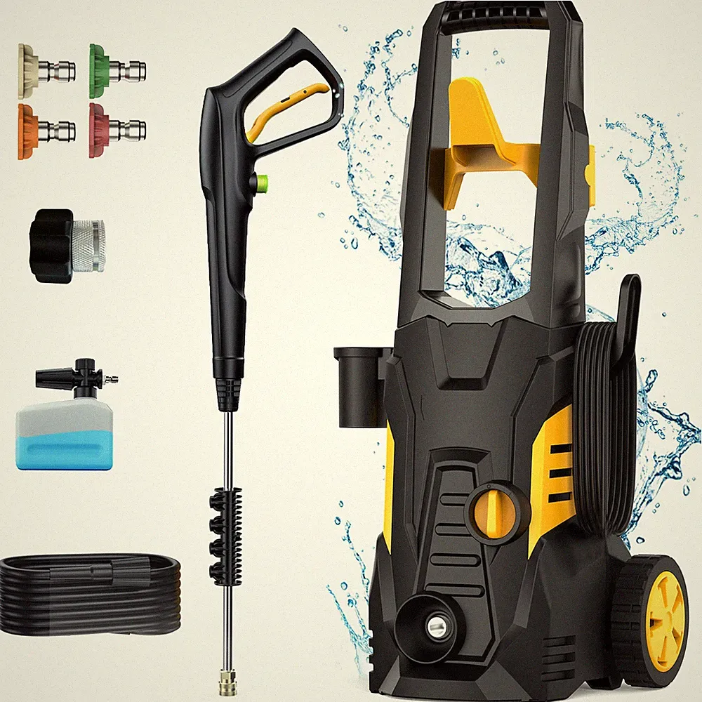 Electric Pressure Washer 1800W Max 3.0GPM Portable Power Washer 4 Quick Nozzle