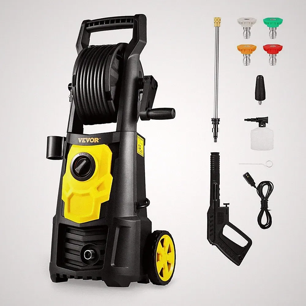 Electric Pressure Washer 2000 PSI 1.76 GPM 30ft Hose 5 Nozzles Foam Cannon ETL