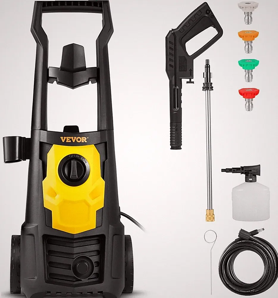 Electric Pressure Washer 2000 PSI 1.76 GPM, Portable Cleaner with 30ft Hose Foam