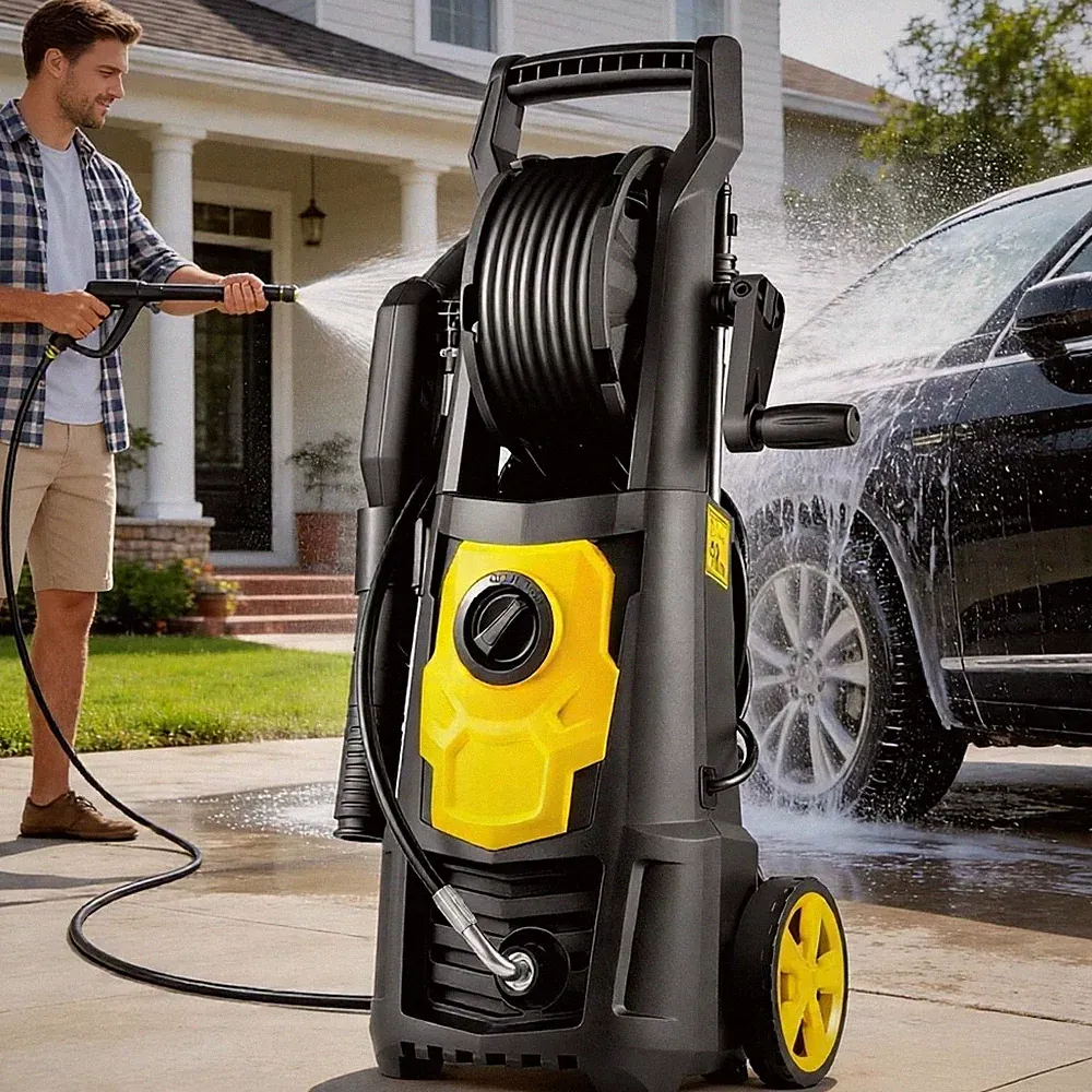 Electric Pressure Washer 2000 PSI 1.76 GPM Portable Foam Cannon for Cars & Patio