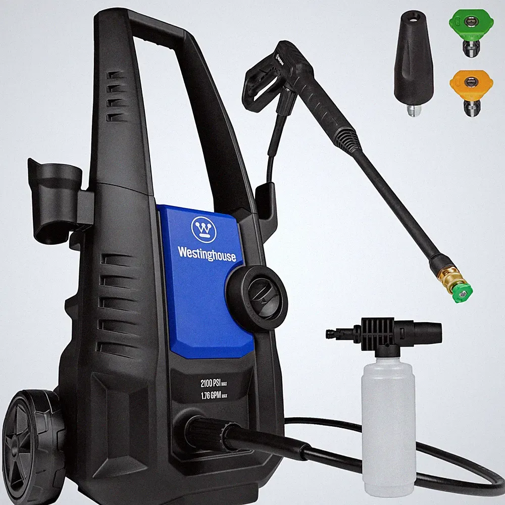 Electric Pressure Washer 2100 Max PSI 1.76 GPM Westinghouse ePX3050 Foam Cannon