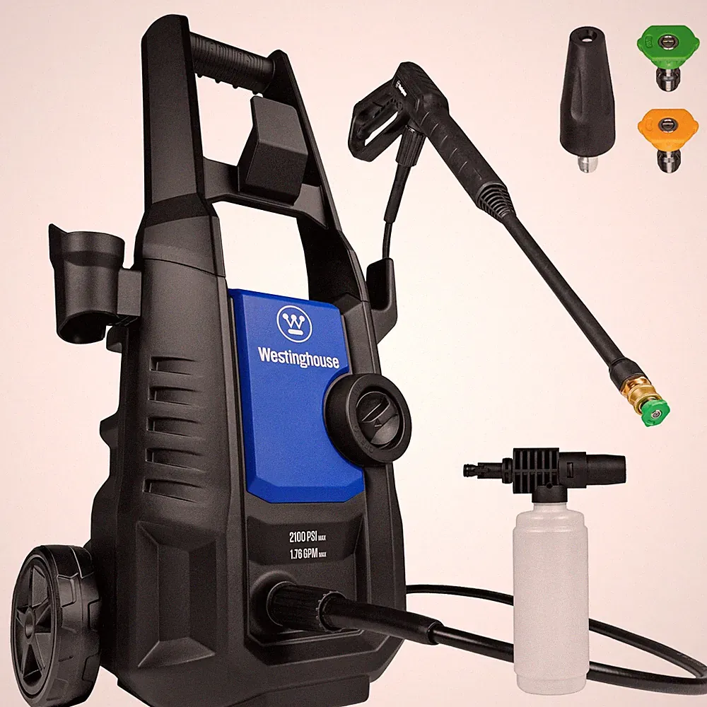 Electric Pressure Washer 2100 PSI 1.76 GPM Foam Cannon Westinghouse ePX3050