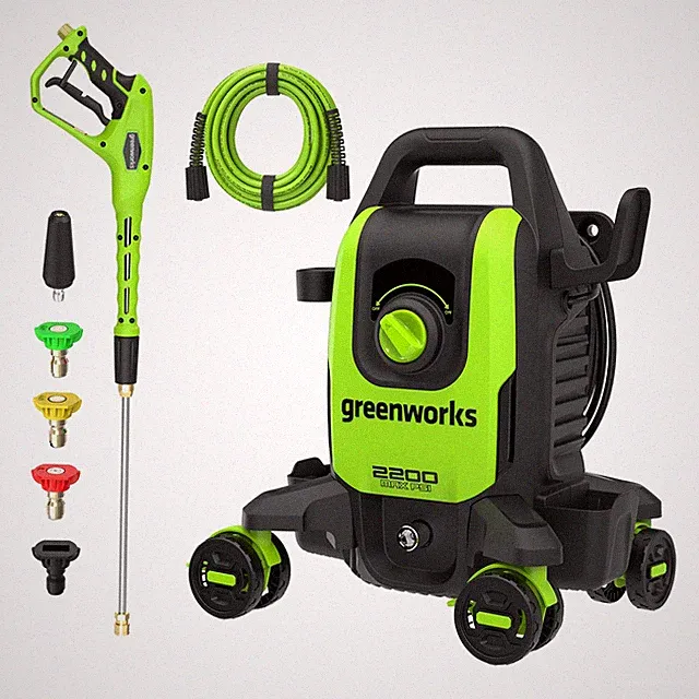 Electric Pressure Washer 2200 PSI 1.2 GPM Green Greenworks GPW2203