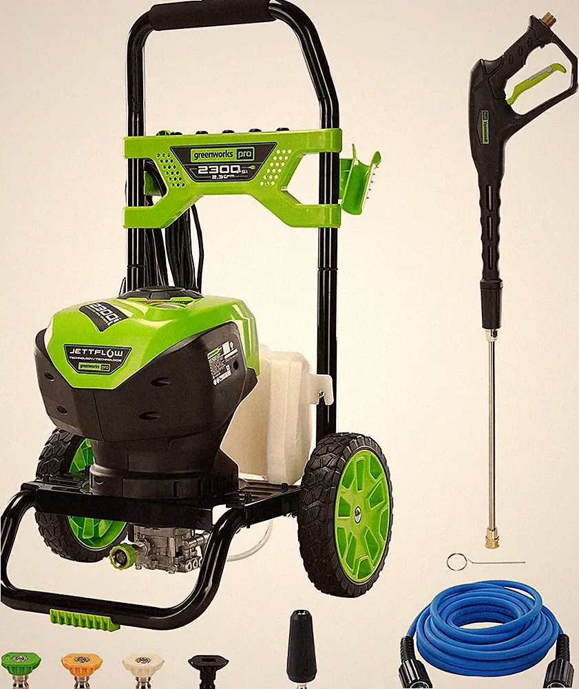 Electric Pressure Washer 2300 PSI 2.3 GPM TruBrushless Green Greenworks