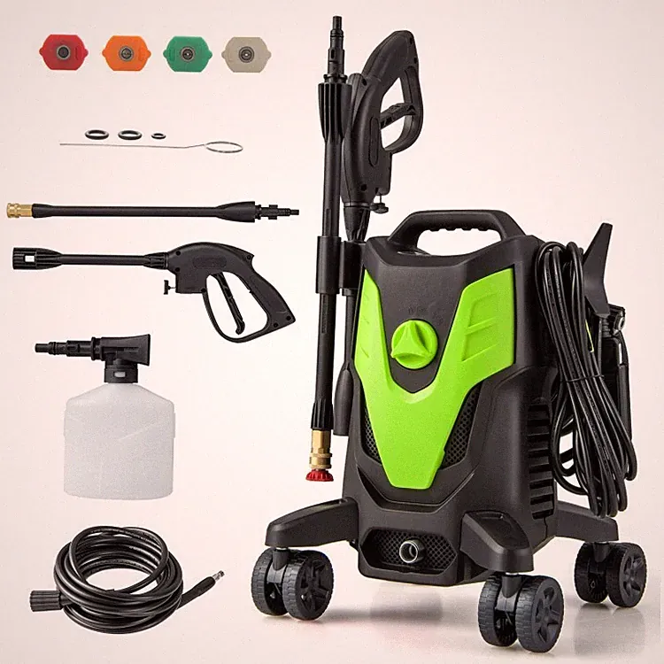 Electric Pressure Washer 2400 PSI 1.7 GPM Electric Washer W/ 4-Nozzles & Wheels
