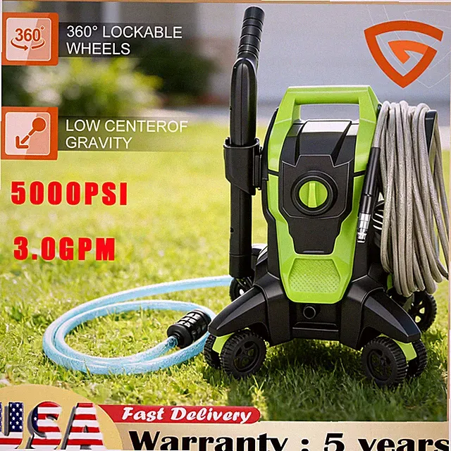 Electric Pressure Washer 2500PSI Max 3.0 GPM Power Washer Cleaning Machine Green