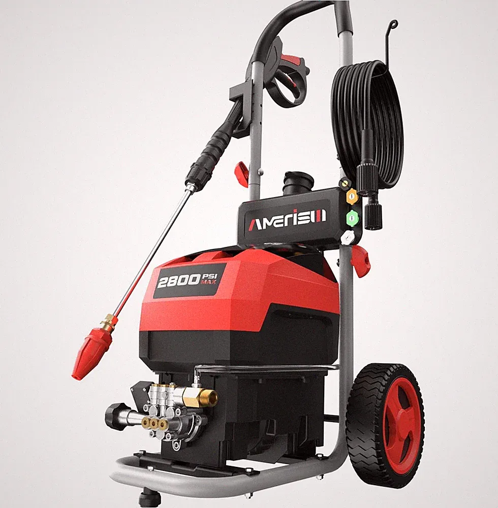Electric Pressure Washer 2800 PSI 2.0 GPM 25 FT Hose Red AW1028A AMERISUN Power