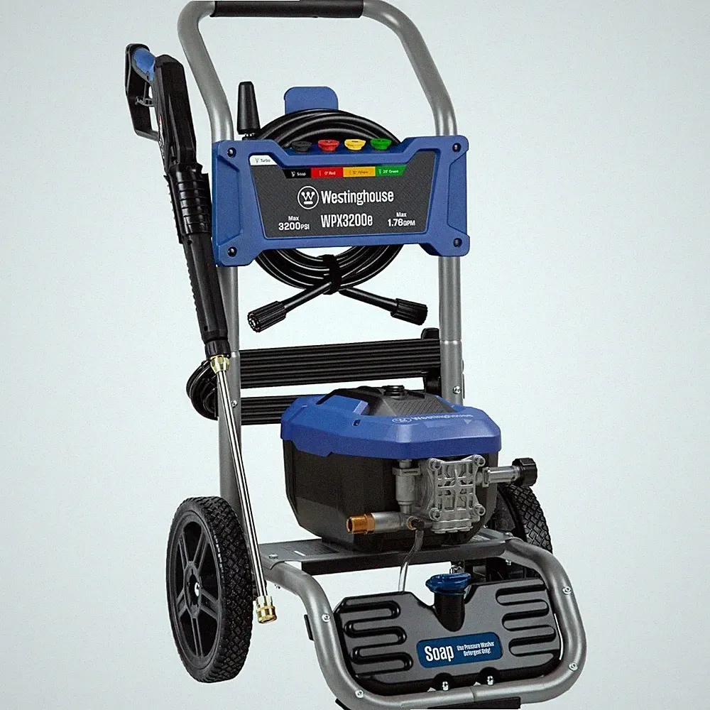 Electric Pressure Washer, 3200 Max PSI 1.76 Max GPM, Universal Motor, Onboard