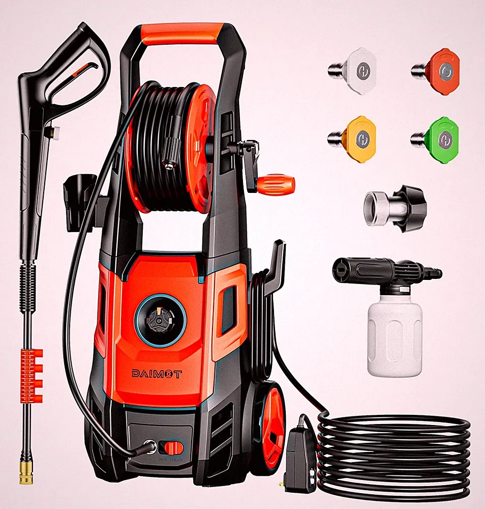 Electric Pressure Washer 3200 PSI, Max 2.3 GPM with Foam Cannon & 4 Nozzle Tips