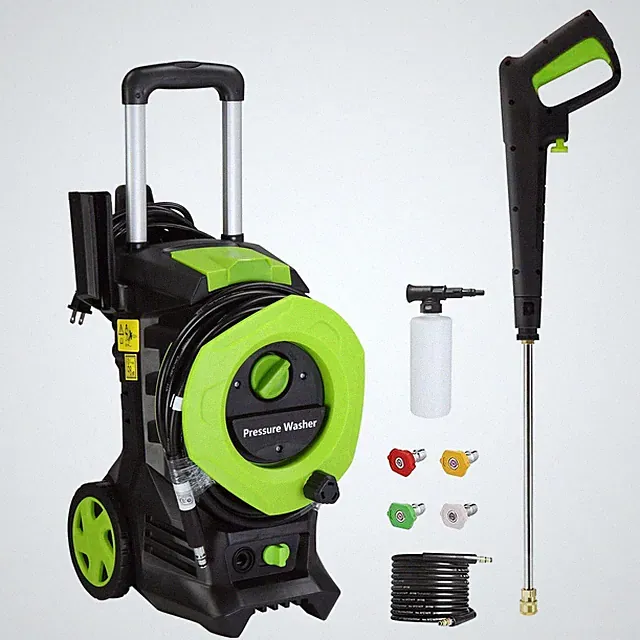 Electric Pressure Washer 3380 PSI Max 2 GPM Portable Power Washer with 4 Nozzles