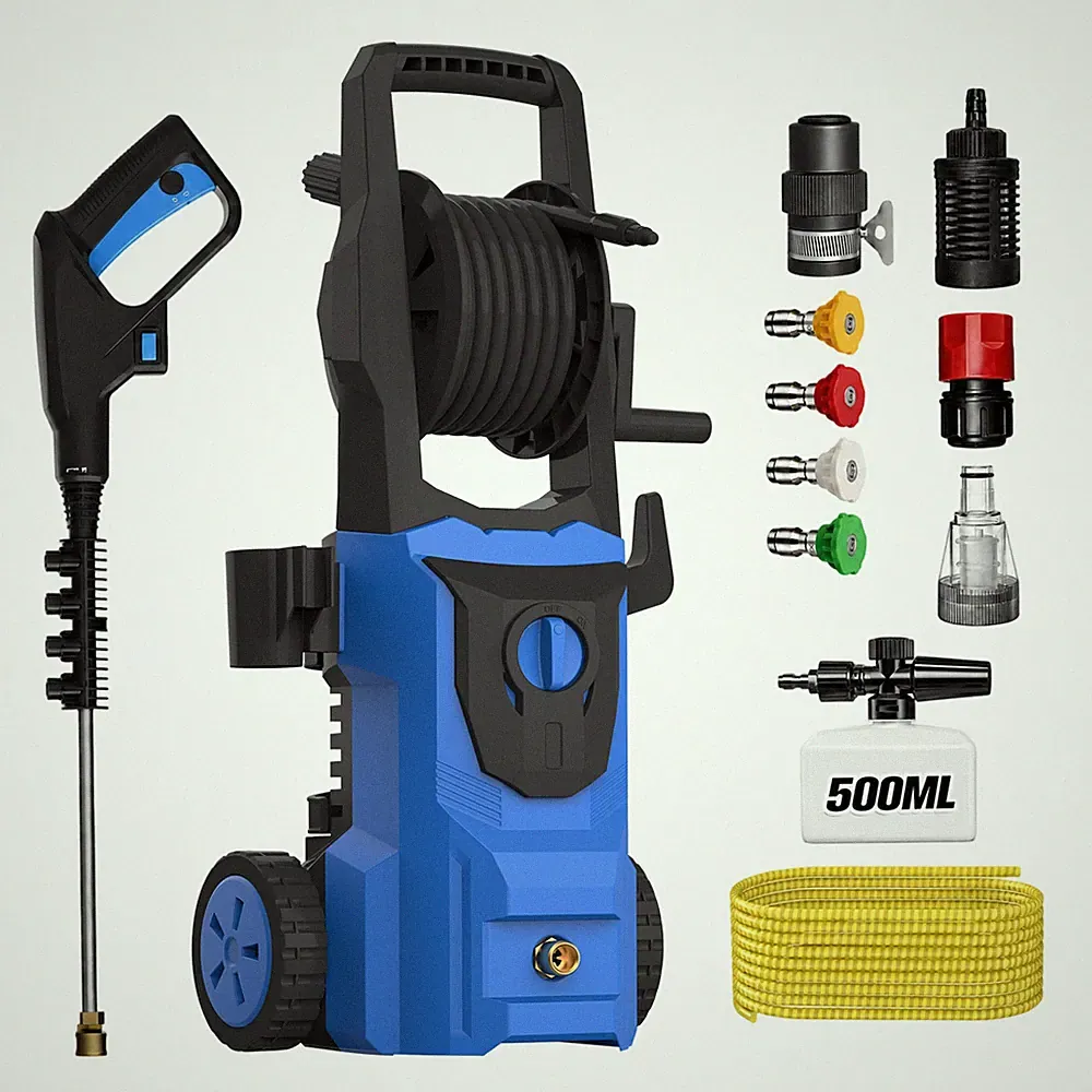 Electric Pressure Washer 4 Quick Connect Nozzles, Cleaner for Car Patio Driveway