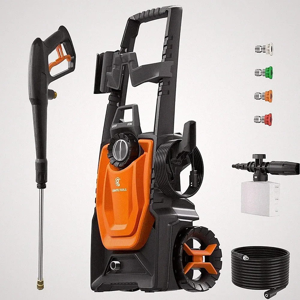 Electric Pressure Washer 4 Quick-Connect Nozzles Powerful Washer Gun 2400 PSI