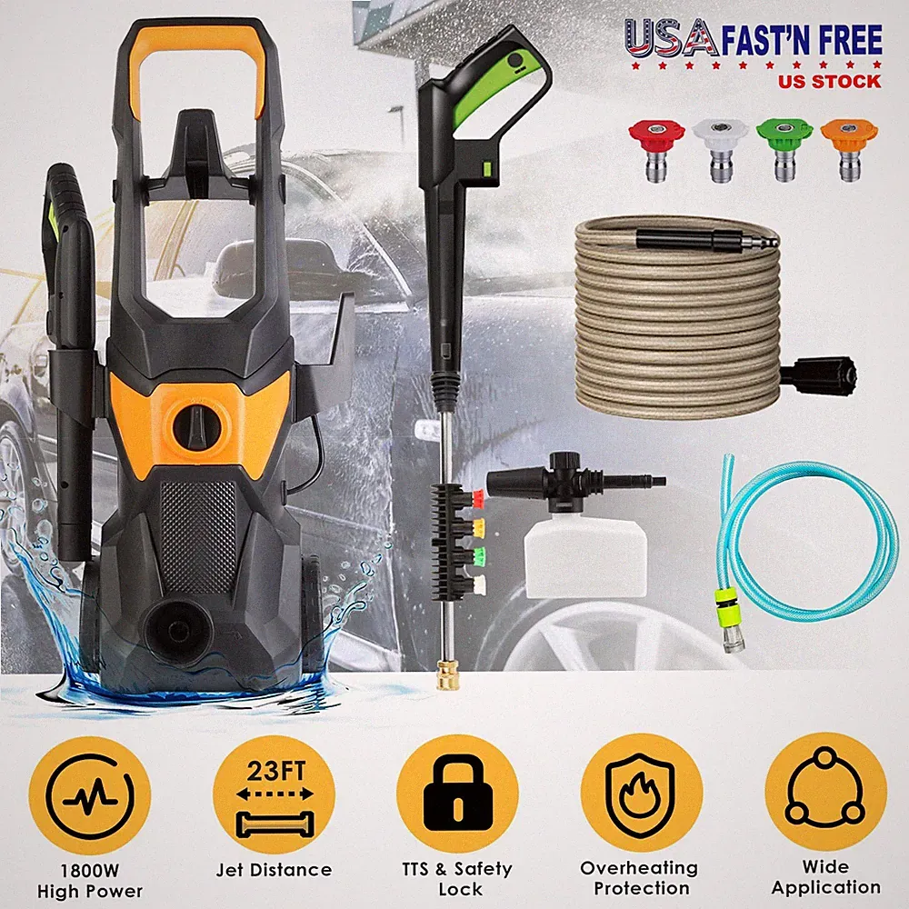 Electric Pressure Washer 4200 PSI High Pressure 1.85GPM Power Washer Cleaning