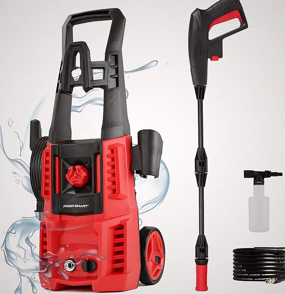 Electric Pressure Washer, 4800 PSI Max,3.0 GPM, 5" Wheels, 18M Cord/Hose Length