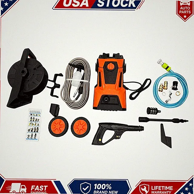 Electric Pressure Washer 5000 PSI 4.0 GPM Hose Reel Car Patio w/ 4 Nozzles