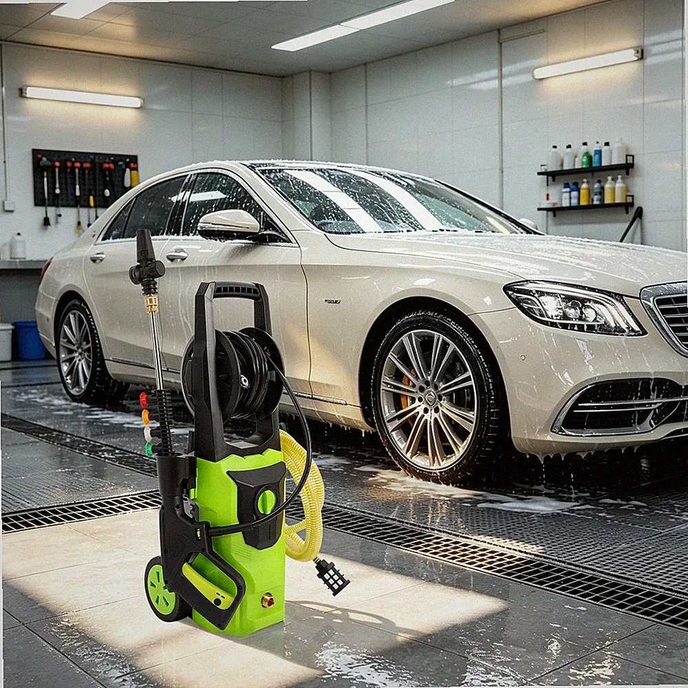 Electric Pressure Washer 5000PSI 1500W 4 Nozzles Foam Cannon 110V Car Patio