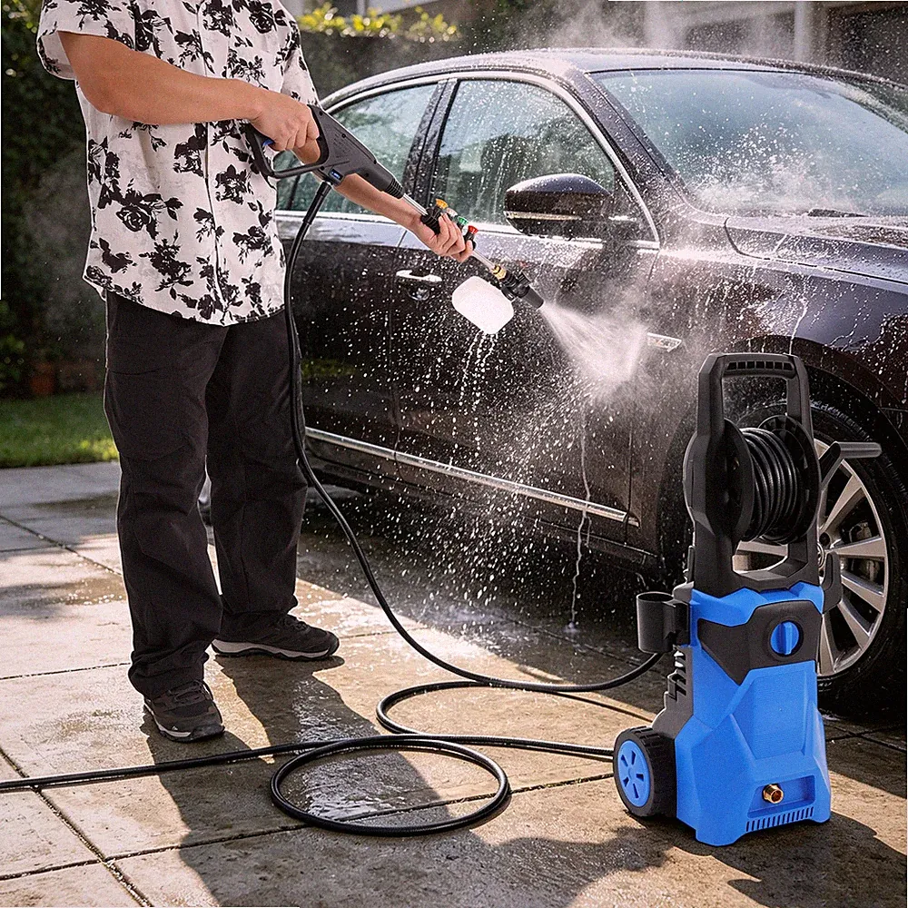Electric Pressure Washer 5000PSI 1500W + 4 Quick Connect Nozzles Car Fence Patio