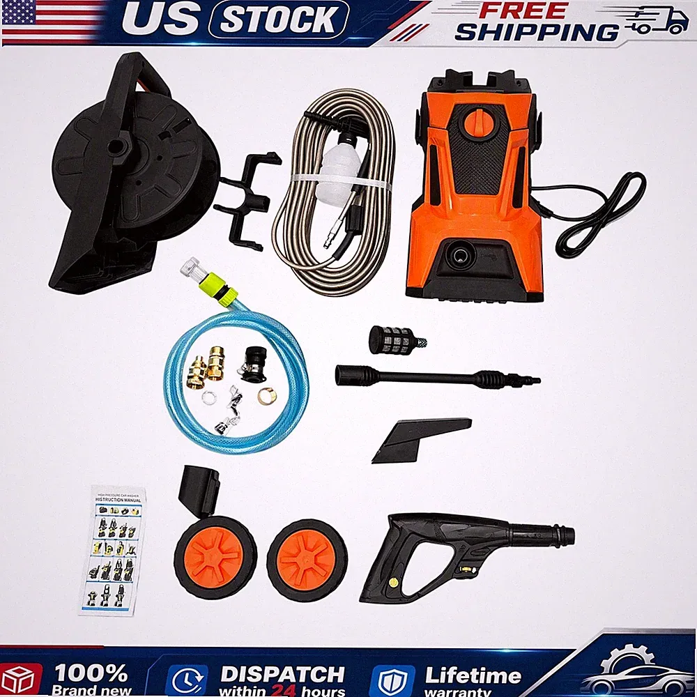 Electric Pressure Washer 5000PSI 4.0 GPM Power Washer W/ 52.5FT Hose & 4 Nozzles