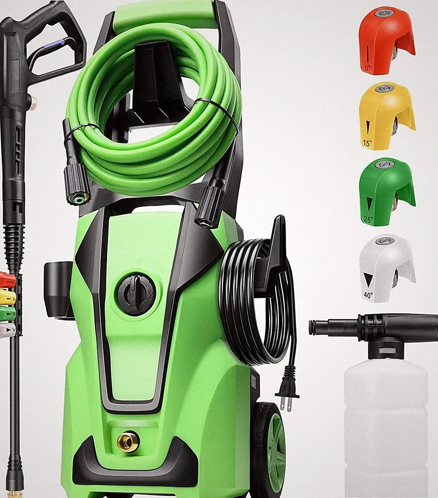 Electric Pressure Washer 5000PSI Max 4.0GPM with 33FT Flexible Extension Hose, 4