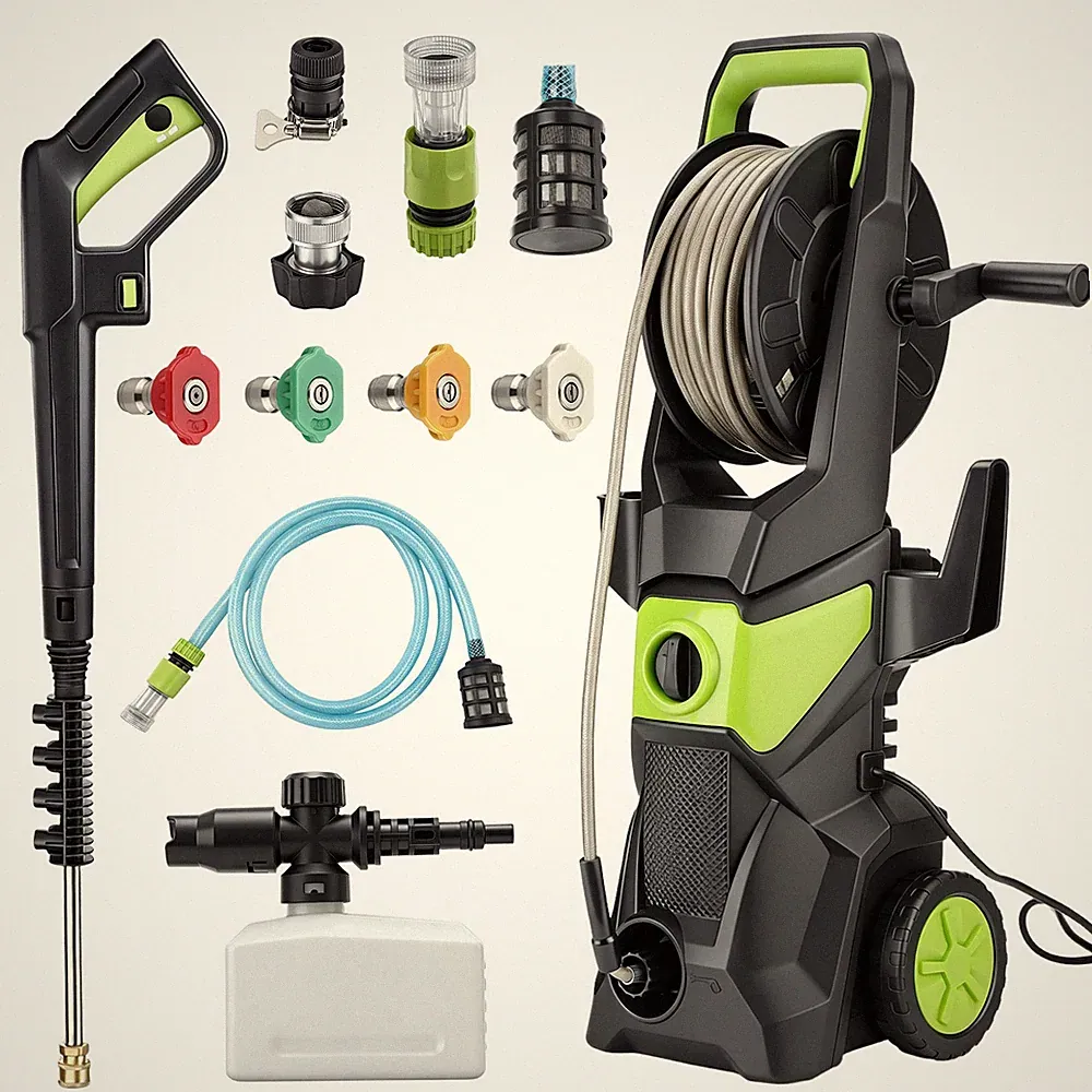 Electric Pressure Washer, 52.5 FT 5000PSI 3.2GPM Pressure Cleaner with 4 Nozzles