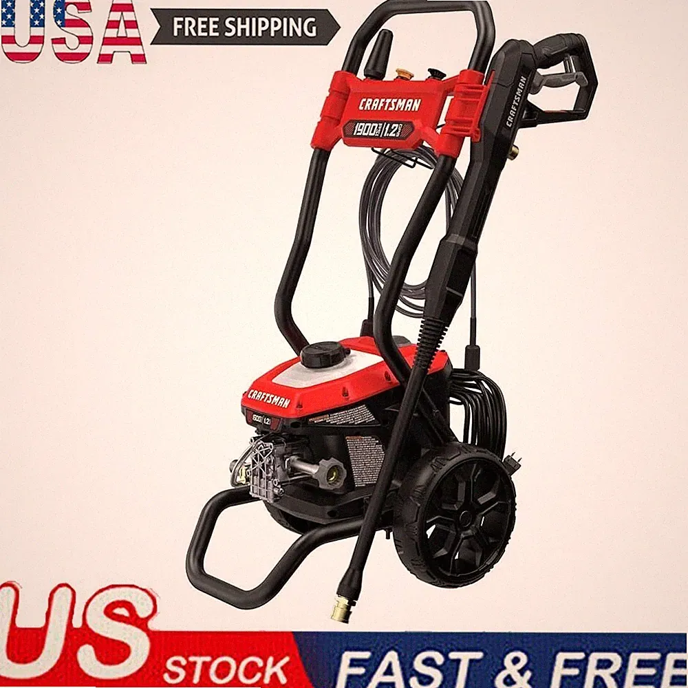 Electric Pressure Washer Cold Water 1900-PSI 1.2-GPM Corded Kink-resistant Hose