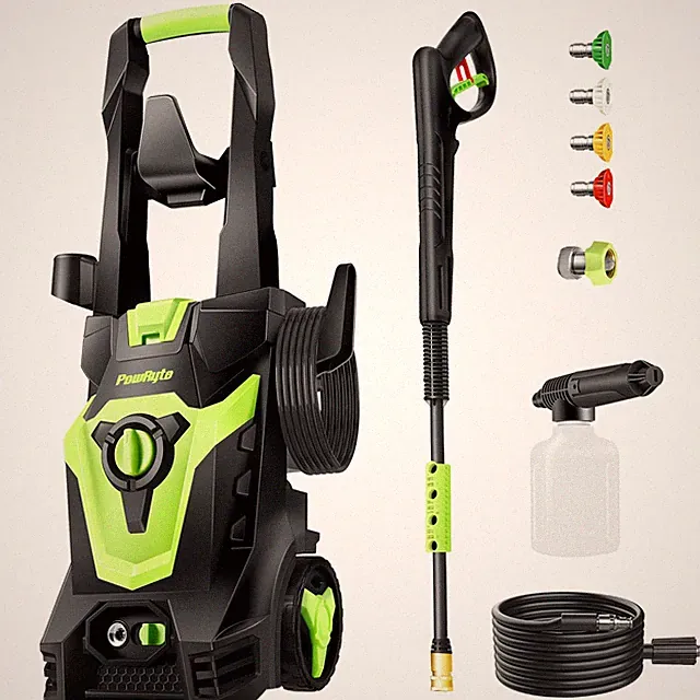 Electric Pressure Washer, Foam Cannon, 4 Different Pressure Tips, Power,P2B85LB5