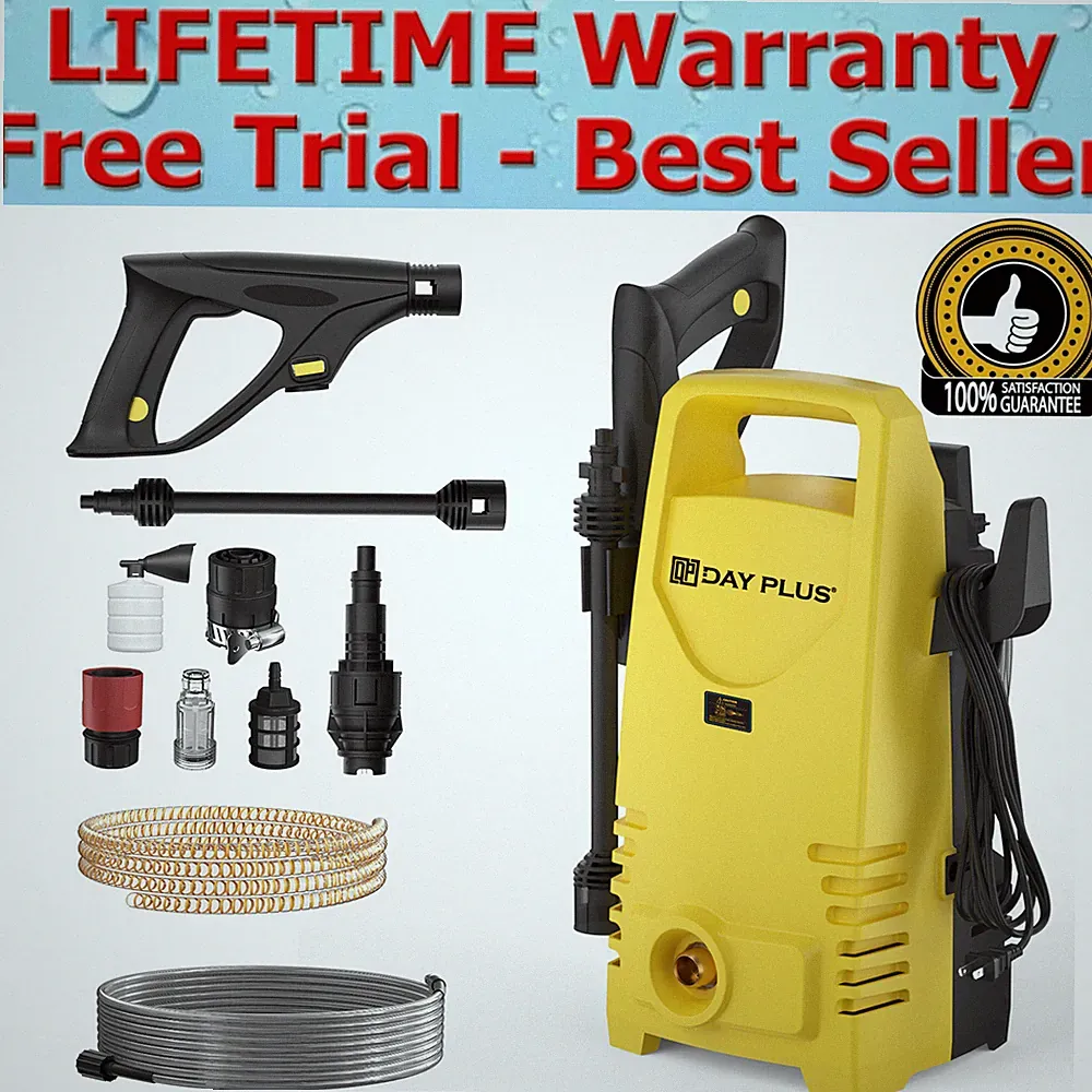 Electric Pressure Washer, Foam Cannon, 4 Different Pressure Tips, Power Washer