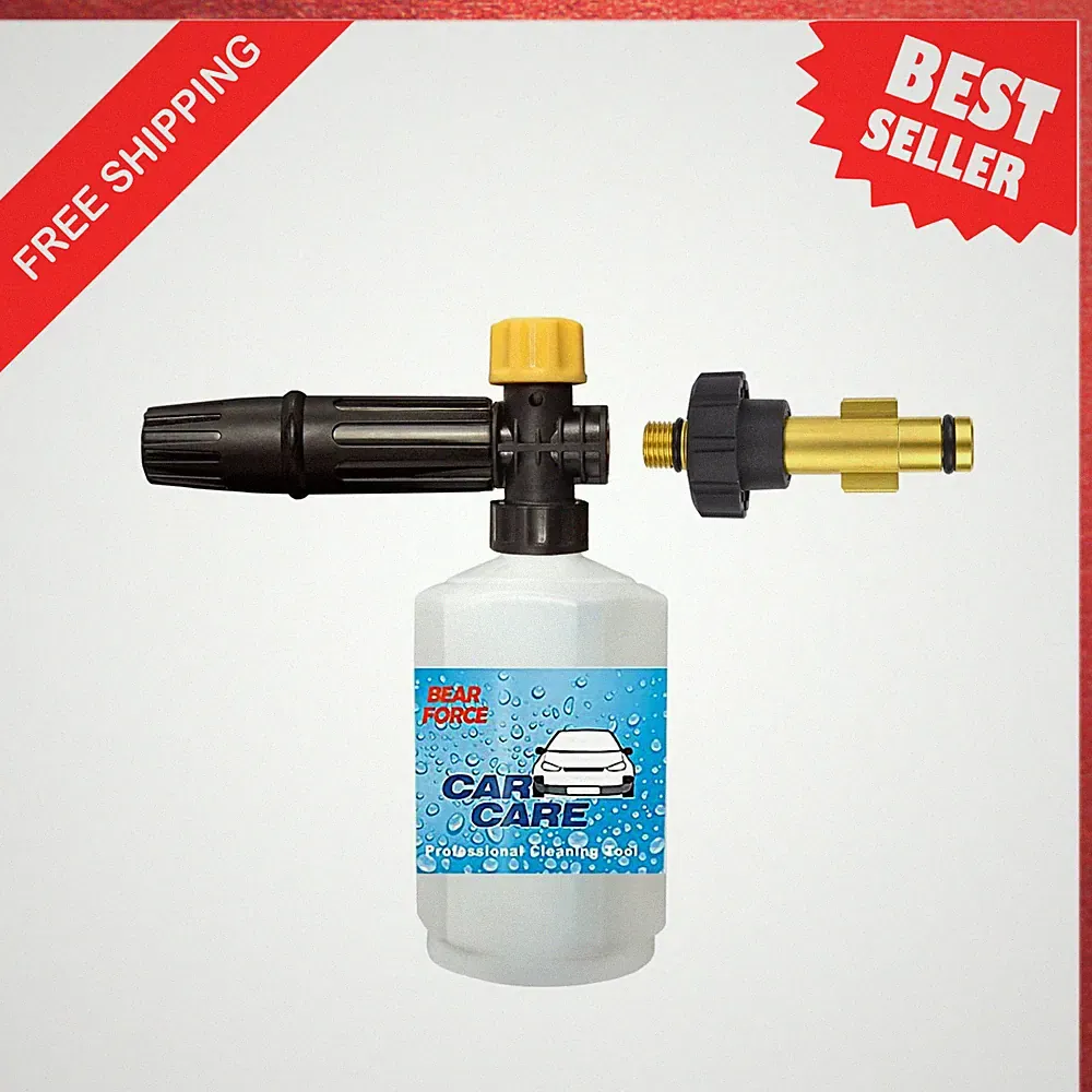 Electric Pressure Washer Foam Cannon, Adjustable Snow Foam Lance, 0.6L Bottle