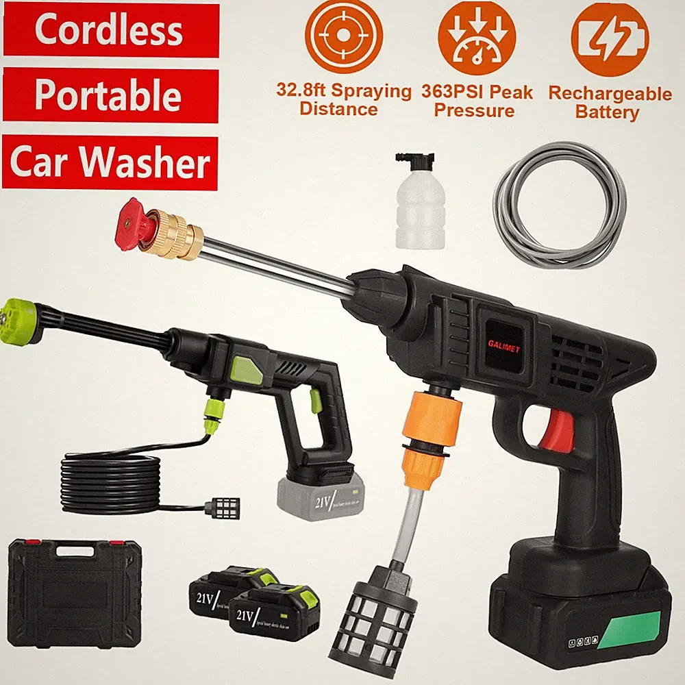 Electric Pressure Washer Handheld Water Spray Gun for Cars Fence Home Cleaning