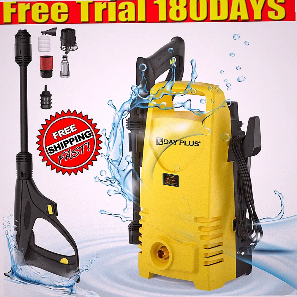 Electric Pressure Washer High Pressure Washer 1800PSI 1.5GPM w/ 5.5M Cable 2800W