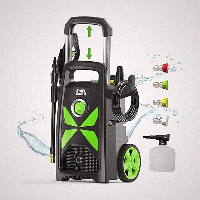 Electric Pressure Washer, SWIPESMITH 2800 Max PSI 2.4 GPM Power Washer with T...