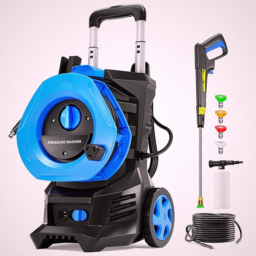 Electric Pressure Washer With 25FT Hose, 4 Nozzles 4300PSI MAX 2.6GPM