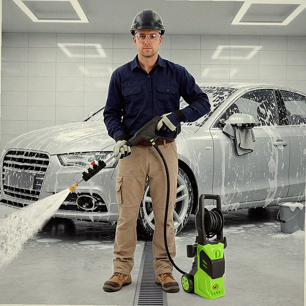Electric Pressure Washer with 4 Nozzles for Cars/Fences/Driveways/Patios/Home