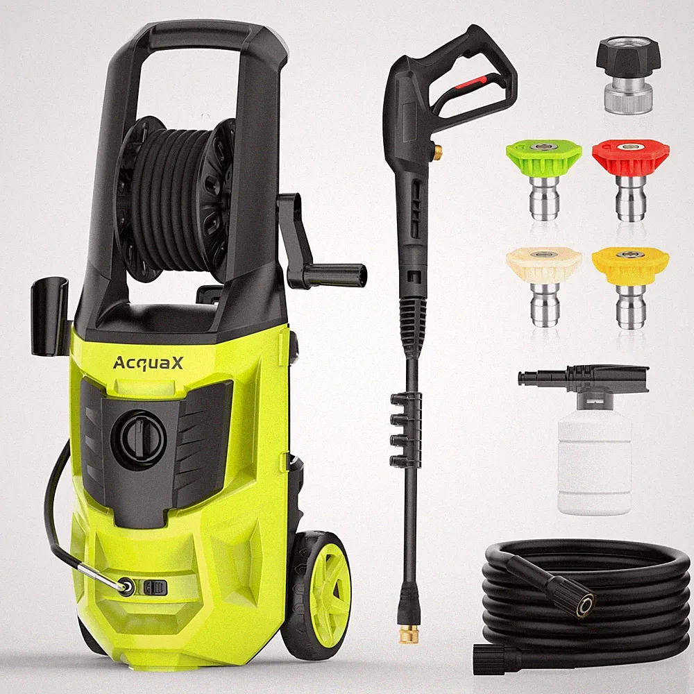Electric Pressure Washer with Hose Reel 4800PSI Max 4.0 GPM Power Washer New