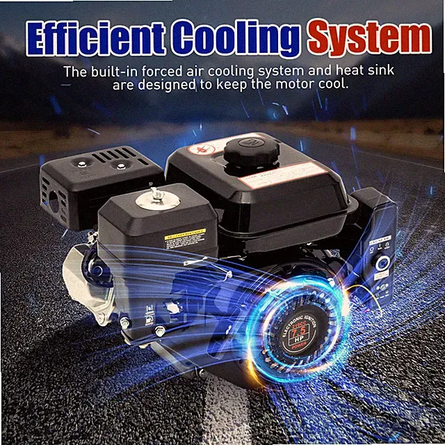 Electric Start Gas Engine 212cc 4-Stroke Horizontal Shaft Motor for Honda GX160