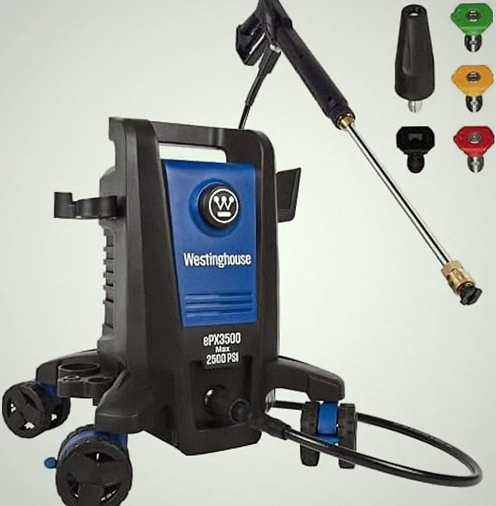 Electric Wall Mounted Power Washer 2500 PSI 1.76 GPM Adjustable Pressure Washer