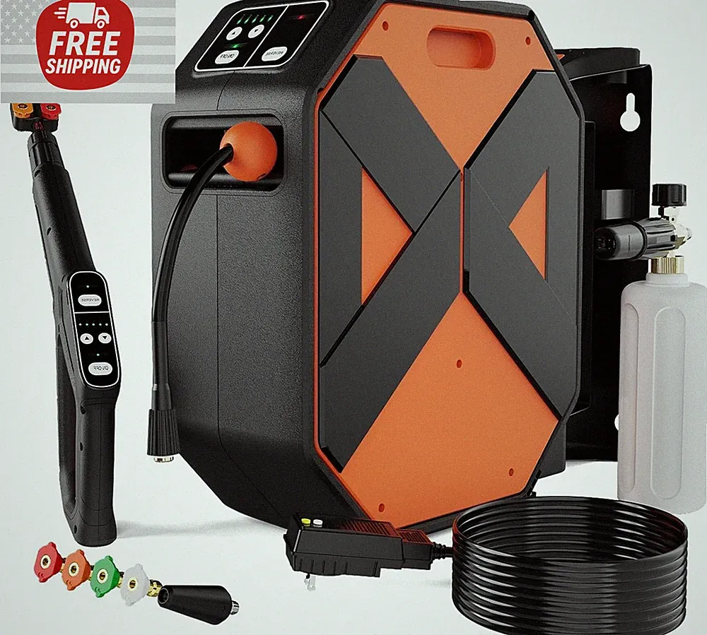Electric Wall Mounted Power Washer -5000 PSI 3.4 GPM Adjustable Pressure Washer